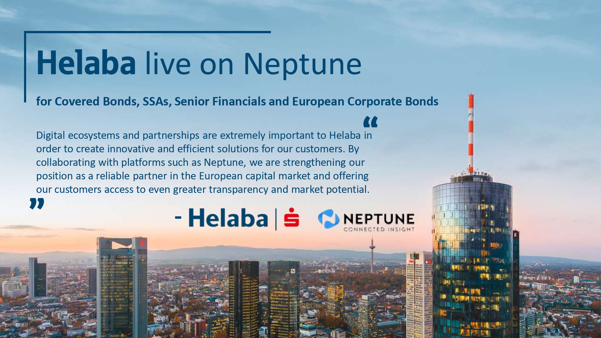 Helaba now live on Neptune 